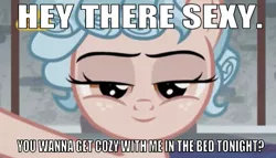 Size: 628x359 | Tagged: suggestive, derpibooru import, edit, edited screencap, editor:undeadponysoldier, screencap, cozy glow, human, pegasus, pony, school raze, bedroom eyes, caption, female, filly, freckles, image macro, implied foalcon, implied human on pony action, implied interspecies, implied sex, innuendo, looking at you, meme, seductive, sexy, smiling, talking to viewer, text