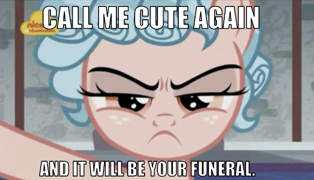 Size: 634x364 | Tagged: safe, derpibooru import, edit, edited screencap, editor:undeadponysoldier, screencap, cozy glow, pegasus, pony, school raze, angry, caption, cozy glow is best facemaker, cozy glow is not amused, cozybetes, cute, death threat, edgy, female, filly, foal, freckles, i'm not cute, image macro, implied death, implied murder, logo, looking at you, madorable, nick jr., out of character, talking to viewer, text, threat, threatening