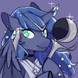 Size: 512x512 | Tagged: safe, artist:snowillusory, derpibooru import, princess luna, alicorn, pony, ps, solo, staff