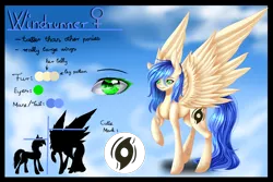 Size: 3000x2000 | Tagged: safe, artist:laaralee, derpibooru import, oc, oc:windrunner, unofficial characters only, pegasus, pony, female, height difference, large wings, mare, reference sheet, size comparison, solo, wings