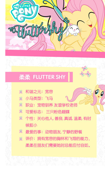 Size: 750x1238 | Tagged: safe, derpibooru import, angel bunny, fluttershy, pegasus, pony, china, chinese text, fluttershy month