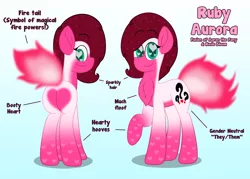 Size: 1280x914 | Tagged: safe, artist:aarondrawsarts, derpibooru import, oc, oc:brain teaser, oc:rose bloom, oc:ruby aurora, earth pony, pony, butt, butt heart, chest fluff, fire, fusion, genderless, heart eyes, plot, wingding eyes