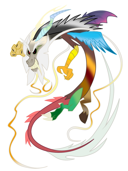 Size: 1200x1600 | Tagged: artist:that-one-leo, derpibooru import, discord, draconequus, male, rainbow power, rainbow power-ified, safe, simple background, transparent background, vector