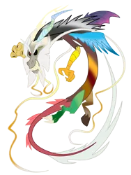 Size: 1200x1600 | Tagged: artist:that-one-leo, derpibooru import, discord, draconequus, male, rainbow power, rainbow power-ified, safe, simple background, transparent background, vector