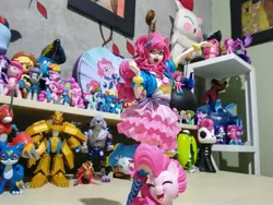 Size: 4096x3072 | Tagged: safe, derpibooru import, kotobukiya, applejack, derpy hooves, fluttershy, marble pie, pinkie pie, rainbow dash, rarity, sci-twi, twilight sparkle, twilight sparkle (alicorn), alicorn, flamedramon, human, pony, tentomon, veemon, weregarurumon, equestria girls, equestria girls series, digimon, doll, equestria girls minis, humanized, irl, kotobukiya pinkie pie, magnamon, merchandise, photo, toy