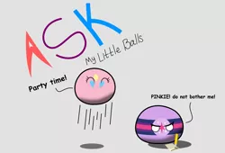 Size: 4402x2990 | Tagged: safe, artist:temerdzafarowo, derpibooru import, pinkie pie, twilight sparkle, pony, ball, counrtyballs, mlp ask tumblr blog, mlp countryball, my little pony, pinkie ball, pinkieball, polandball, twiball, twilight ball