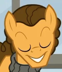 Size: 250x291 | Tagged: safe, derpibooru import, screencap, cheese sandwich, earth pony, pony, the last laugh, cropped, smiling, solo