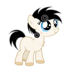 Size: 2500x2500 | Tagged: safe, artist:pizzamovies, derpibooru import, oc, oc:sugar slice, unofficial characters only, earth pony, pony, female, filly, freckles, simple background, smiling, transparent background