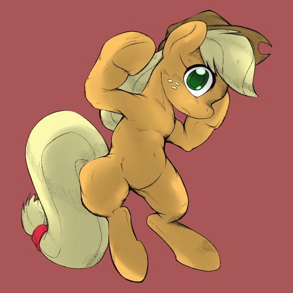 Size: 1536x1536 | Tagged: safe, artist:kurogewapony, derpibooru import, applejack, earth pony, pony, female, looking at you, mare, solo