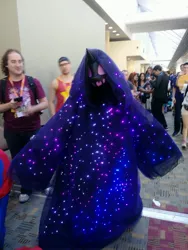 Size: 3120x4160 | Tagged: 2019, bronycon, bronycon 2019, christmas, christmas lights, clothes, cosplay, costume, derpibooru import, holiday, human, irl, irl human, mask, photo, photographer:tazool, robe, safe, tantabus