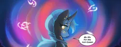 Size: 2643x1035 | Tagged: safe, artist:freeedon, artist:lummh, derpibooru import, oc, oc:appolonia, pony, unicorn, comic:the lost sun, collaboration, female, image, magicorn, mare, png, solo, speech bubble