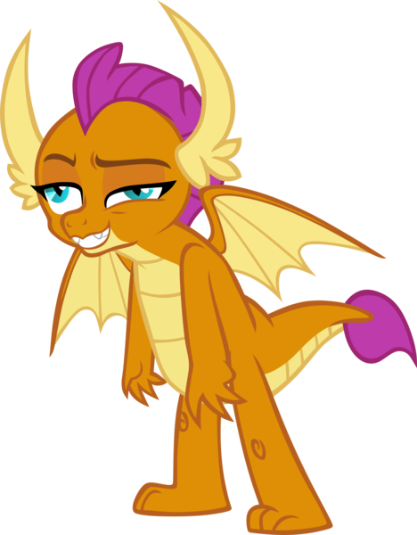 Size: 6682x8563 | Tagged: artist:memnoch, claws, derpibooru import, dragon, dragoness, drunk, fangs, female, grin, high, horns, raised eyebrow, safe, simple background, smiling, smolder, solo, spread wings, toes, transparent background, vector, wings