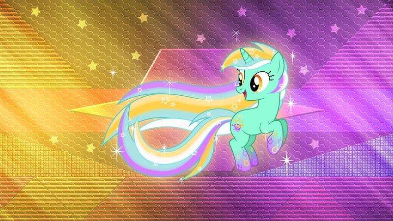 Size: 3840x2160 | Tagged: safe, artist:laszlvfx, artist:zekrom-9, derpibooru import, edit, lyra heartstrings, pony, unicorn, abstract background, female, mare, rainbow power, solo, wallpaper, wallpaper edit