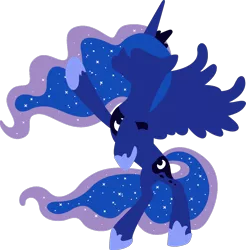 Size: 1180x1200 | Tagged: safe, artist:chachaxevaxjeffrey, derpibooru import, princess luna, alicorn, pony, bipedal, female, hooves, horn, jewelry, lineless, mare, minimalist, modern art, regalia, simple background, solo, spread wings, tiara, transparent background, wings