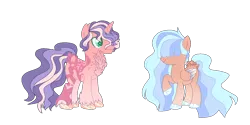 Size: 1200x600 | Tagged: safe, artist:major-floof, artist:selenaede, derpibooru import, oc, unofficial characters only, pegasus, pony, unicorn, base used, chest fluff, female, fluffy, hair over eyes, long hair, male, mare, offspring, parent:big macintosh, parent:fluttershy, parent:rarity, parent:thunderlane, parents:rarimac, parents:thundershy, simple background, stallion, transparent background, unshorn fetlocks