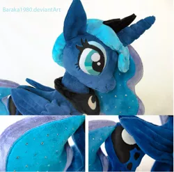 Size: 910x900 | Tagged: safe, artist:baraka1980, derpibooru import, princess luna, pony, irl, photo, plushie, solo