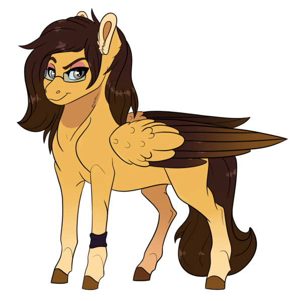 Size: 2965x3000 | Tagged: safe, artist:venommocity, derpibooru import, oc, oc:moonlight, pegasus, pony, female, glasses, mare, simple background, solo, transparent background, two toned wings, wings
