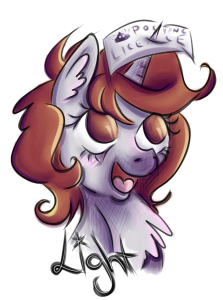 Size: 1898x2551 | Tagged: safe, artist:coco-drillo, derpibooru import, oc, oc:dorm pony, unofficial characters only, pony, unicorn, badge, brown eyes, brown mane, bust, chest fluff, colourful, ear fluff, excited, fluffy, happy, lineart, shitposting, solo