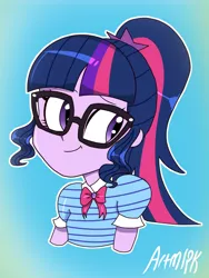 Size: 1800x2400 | Tagged: safe, artist:artmlpk, derpibooru import, sci-twi, twilight sparkle, equestria girls, equestria girls series, cute, female, geode of telekinesis, magical geodes, solo, twiabetes