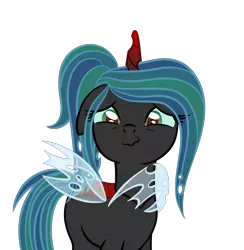 Size: 1696x1735 | Tagged: artist:magicpebbles, base used, changepony, derpibooru import, female, hybrid, oc, oc:euthymia, offspring, parent:king sombra, parent:queen chrysalis, parents:sombralis, safe, simple background, solo, transparent background