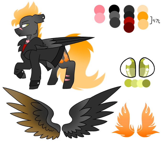 Size: 4500x4000 | Tagged: safe, artist:crazysketch101, derpibooru import, oc, oc:ashton burnside, unofficial characters only, pegasus, pony, colored wings, colored wingtips, gradient tail, gradient wings, reference sheet, scar, simple background, transparent background, wings