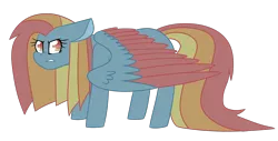 Size: 2500x1269 | Tagged: safe, artist:crazysketch101, derpibooru import, oc, oc:crazy looncrest, unofficial characters only, pegasus, pony, desaturated, female, mare, old, simple background, transparent background