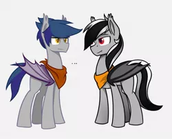 Size: 1157x933 | Tagged: safe, artist:flylash6009, derpibooru import, oc, oc:flylash, oc:stormdancer, bat pony, pony, bandana, bat pony oc, bat wings, fangs, wings