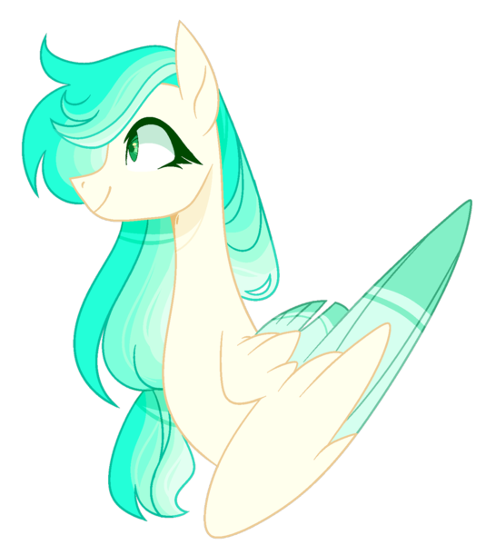 Size: 1024x1149 | Tagged: safe, artist:manella-art, derpibooru import, oc, oc:green drop, unofficial characters only, pegasus, pony, colored wings, colored wingtips, female, mare, simple background, solo, transparent background, two toned wings, wings