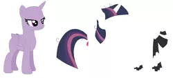 Size: 1016x460 | Tagged: safe, artist:janethepegasus, derpibooru import, mean twilight sparkle, twilight sparkle, twilight sparkle (alicorn), alicorn, pony, base, clone, clothes, female, hoof wraps, mare, scarf, simple background, solo, unamused, white background