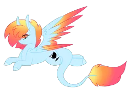 Size: 4500x3224 | Tagged: safe, artist:crazysketch101, derpibooru import, oc, oc:crazy looncrest, pegasus, pony, female, leonine tail, looking at you, simple background, transparent background