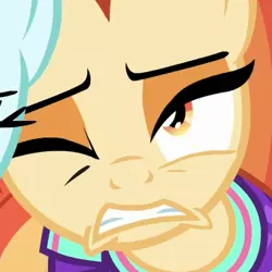 Size: 340x340 | Tagged: safe, derpibooru import, screencap, lighthoof, shimmy shake, earth pony, pony, 2 4 6 greaaat, cropped, female, offscreen character, one eye closed, solo focus