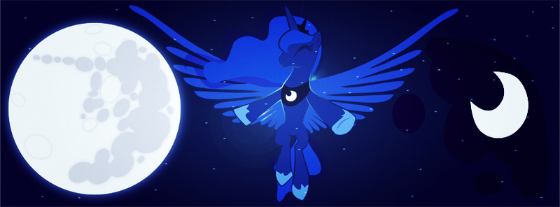 Size: 850x315 | Tagged: safe, artist:maximillianveers, artist:spiritofthwwolf, artist:up1ter, artist:zaretii, derpibooru import, princess luna, alicorn, pony, cutie mark, mare in the moon, moon, solo