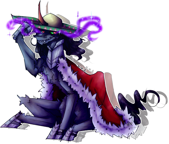 Size: 586x498 | Tagged: safe, artist:melly-fox, artist:professorblood2004, derpibooru import, king sombra, pony, unicorn, collaboration, king sombrero, looking at you, male, open collaboration, simple background, sitting, solo, sombra eyes, sombrero, stallion, transparent background