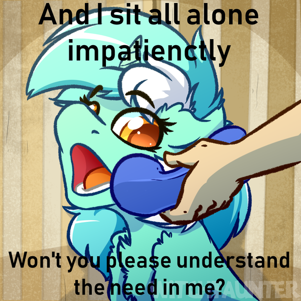 Size: 1000x1000 | Tagged: safe, artist:witchtaunter, derpibooru import, edit, editor:didgereethebrony, lyra heartstrings, pony, unicorn, abba, behaving like a dog, meme, ponified animal photo, ring ring, solo, song reference, yes this is dog