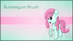 Size: 3840x2160 | Tagged: safe, artist:thevintagepone, derpibooru import, bubblegum brush, earth pony, pony, bubble, cute, desktop background, female, filly, solo, wallpaper