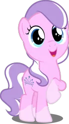 Size: 2467x4428 | Tagged: safe, artist:dashiesparkle, derpibooru import, edit, edited edit, editor:slayerbvc, vector edit, diamond tiara, earth pony, pony, accessory-less edit, cropped, cute, diamondbetes, female, filly, missing accessory, raised hoof, simple background, socks (coat marking), solo, transparent background, vector