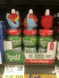 Size: 3024x4032 | Tagged: safe, derpibooru import, photographer:undeadponysoldier, rainbow dash, pegasus, pony, bottle, female, grocery store, irl, juice, lowes foods, mare, photo, price tag, silly, wat