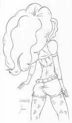 Size: 751x1280 | Tagged: safe, artist:moaja, derpibooru import, adagio dazzle, equestria girls, rear view, sketch