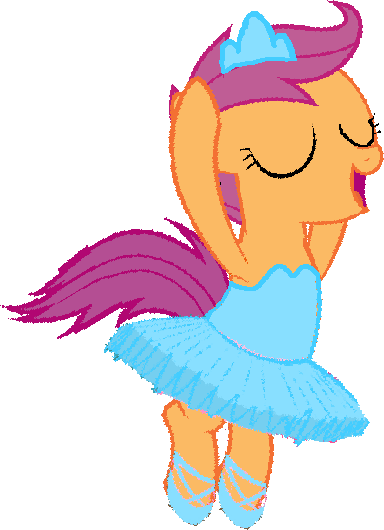 Size: 384x530 | Tagged: safe, artist:angrymetal, derpibooru import, scootaloo, pony, arms in the air, ballerina, ballet, ballet slippers, clothes, cute, cutealoo, enpointe, eyes closed, jewelry, open mouth, scootarina, scootatutu, scootutu, shoes, simple background, skirt, skirtaloo, solo, tiara, transparent background, tutu