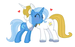 Size: 2045x1293 | Tagged: safe, artist:darbypop1, derpibooru import, prince blueblood, trixie, pony, bluetrix, female, hug, male, shipping, straight, vector