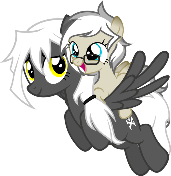 Size: 2224x2281 | Tagged: safe, artist:zacatron94, derpibooru import, oc, oc:artistic treasure, oc:captain white, unofficial characters only, pegasus, pony, female, filly, glasses, mare, parent:oc:blank novel, parent:oc:captain white, parents:oc x oc, parents:whitenovel, simple background, transparent background