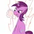 Size: 1000x1000 | Tagged: safe, artist:meme mare, derpibooru import, amethyst star, pony, unicorn, amethyst yelling, angry, bread, female, food, image, levitation, magic, mare, on fire, open mouth, png, simple background, sitting, sliced bread, solo, white background, yelling, yelling at food