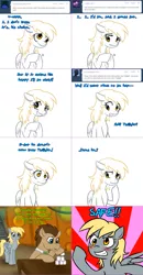 Size: 1562x3008 | Tagged: safe, artist:jitterbugjive, derpibooru import, derpy hooves, doctor whooves, time turner, pegasus, pony, lovestruck derpy, ask, female, food, foreshadowing, implied twilight sparkle, mare, marshmallow, teary eyes, tumblr