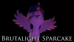 Size: 1334x750 | Tagged: safe, artist:theinvertedshadow, derpibooru import, twilight sparkle, twilight sparkle (alicorn), alicorn, pony, elements of insanity, 3d, brutalight sparcake, character introduction, female, full name, introduction, mare, name, namesake, solo, source filmmaker, spread wings, union of the elements of insanity, wings