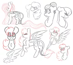 Size: 4500x4000 | Tagged: safe, artist:crazysketch101, derpibooru import, oc, oc:crazy looncrest, pegasus, pony, sketch, sketch dump