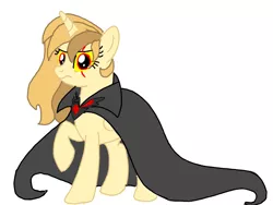 Size: 1024x768 | Tagged: safe, artist:estories, artist:wolfspiritclan, derpibooru import, oc, oc:alice goldenfeather, alicorn, pony, alicorn amulet, alicornified, cape, clothes, corrupted, eye scar, race swap, scar, yellow eyes