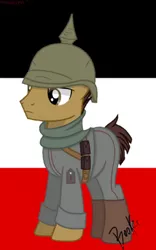 Size: 800x1280 | Tagged: safe, derpibooru import, oc, oc:shield inv, pony, artista:booker, commission, deutsch, flag, german, germany, male, military, military uniform, pickelhaube, stallion, world war i