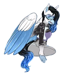 Size: 2080x2456 | Tagged: anthro, anthro oc, artist:blackblood-queen, classical hippogriff, classical hippogriff oc, clothes, commission, derpibooru import, digitigrade anthro, goggles, hippogriff, hippogriff oc, oc, safe, simple background, solo, transparent background, unguligrade anthro, unofficial characters only