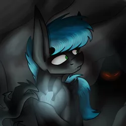 Size: 1500x1500 | Tagged: safe, derpibooru import, oc, oc:fantastic storm, unofficial characters only, pegasus, pony, cave, dark, evil eyes, male, stallion