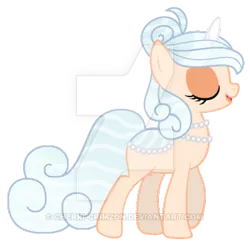 Size: 400x393 | Tagged: artist:cherri-crimzon, base used, derpibooru import, deviantart watermark, female, mare, obtrusive watermark, oc, original species, pond pony, safe, simple background, solo, transparent background, watermark